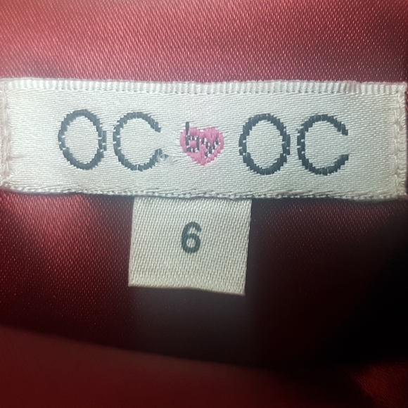 Size 6 Oleg Cassini red satin cocktail dress - Picture 4 of 7